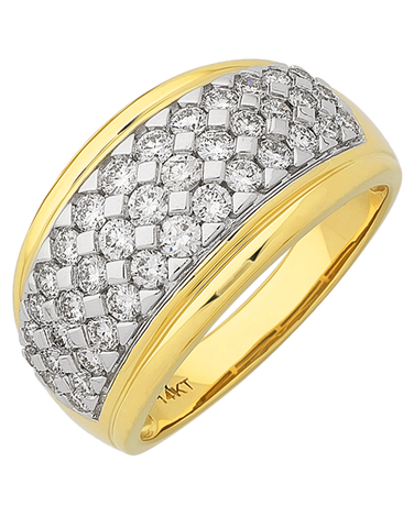 Diamond Ring - 14ct Yellow Gold Diamond Ring - 767635