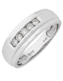 Men's Ring - White Gold Diamond Ring - 767641 - Salera's