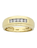 Men's Ring - 10ct Yellow Gold Diamond Ring - 767642