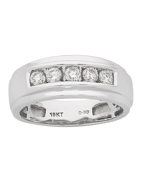 Men's Ring - 10ct White Gold Diamond Ring - 767643