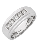 Men's Ring - White Gold Diamond Ring - 767643 - Salera's