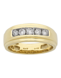 Men's Ring - 10ct Yellow Gold Diamond Ring - 767644