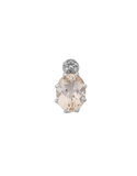 Morganite Pendant - White Gold Morganite & Diamond Pendant - 768119 - Salera's