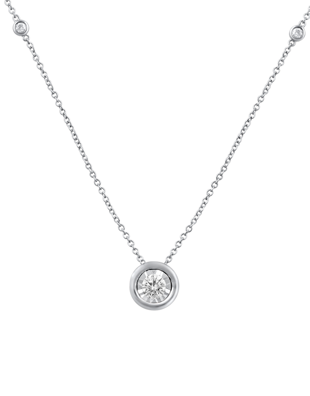 Diamond Necklace 10ct White Gold Diamond Necklace 768488