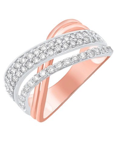 Diamond Ring - 14ct Rose Gold Diamond Ring - 768490