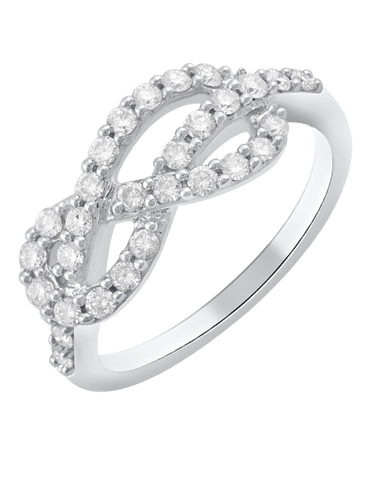 Diamond Ring - 14ct White Gold Diamond Ring - 768491