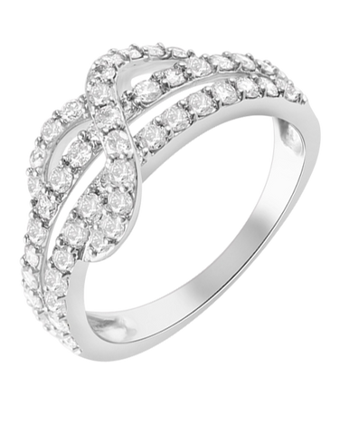 Diamond Ring - 14ct White Gold Diamond Ring - 768492
