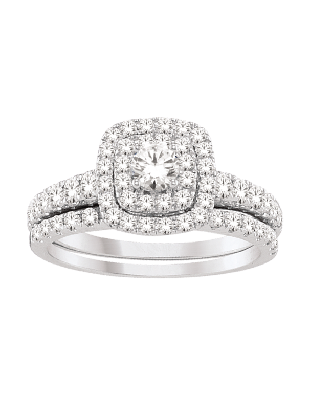 Black and white top diamond bridal set