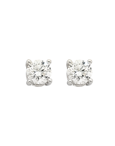 Diamond Studs - 10ct White Gold Diamond Stud Earrings - 768589