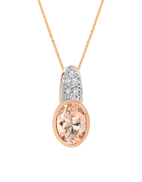 Pink Tourmaline Emerald Cut and Morganite Pear Shape Pendant Necklace –  Jamie Wolf