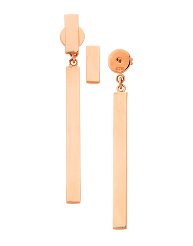 Gold Earrings - 9ct Rose Gold Drop Earrings - 769297