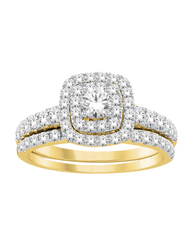 Bridal Set - 14ct Yellow Gold Diamond Ring - 770323
