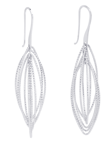 Luna - Sterling Silver Drop Hook Earrings - 770548