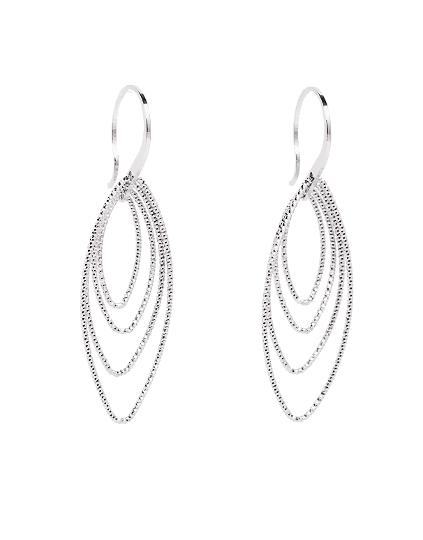 Luna - Sterling Silver Drop Hook Earrings - 770549