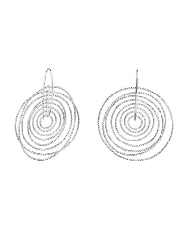 Luna - Sterling Silver Round Hook Earrings - 770550