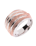 Mode d'Amelie - Sterling Silver & Rose Tone Ring - 770570