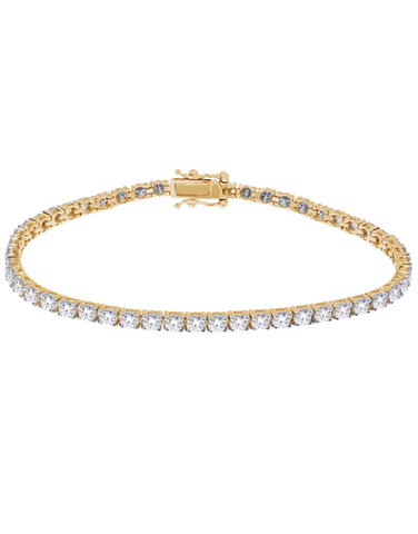 18ct Yellow Gold Diamond Tennis Bracelet with 3.00ct TW of Diamonds - 770699