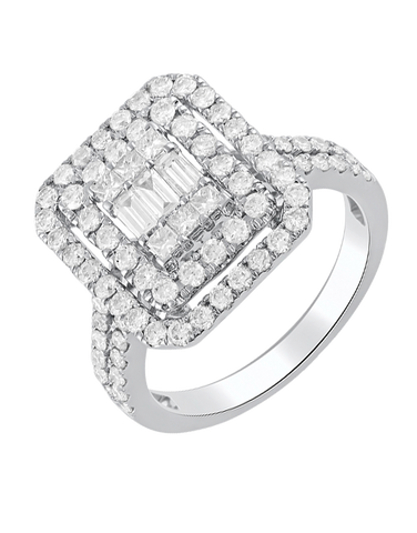 Esclusivo - 14ct White Gold Diamond Ring - 770718