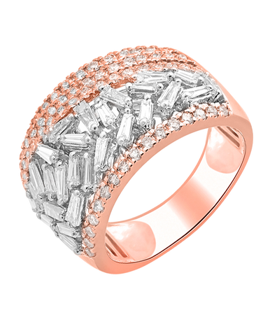 Esclusivo - 14ct Rose & White Gold Diamond Ring - 770719