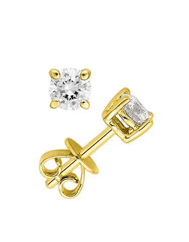 Diamond Studs - 10ct Yellow Gold Diamond Stud Earrings - 771747