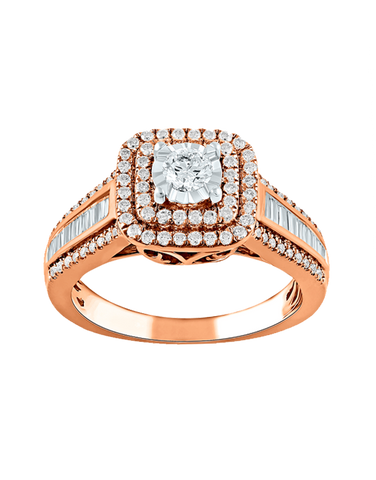 14ct Rose Gold Diamond Ring - 783730