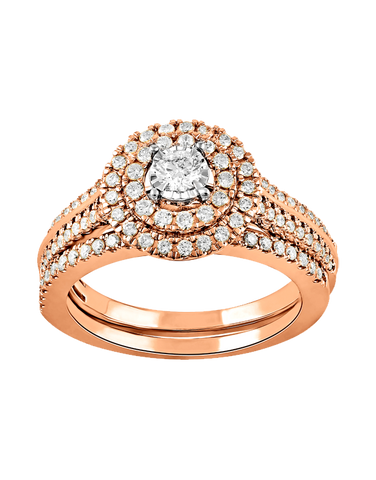 14ct Rose Gold Diamond Ring - 783733