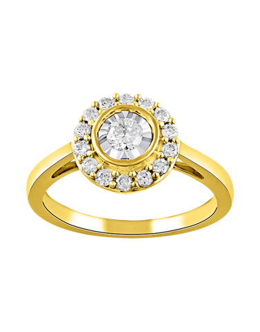 14ct Yellow Gold Diamond Ring - 783737