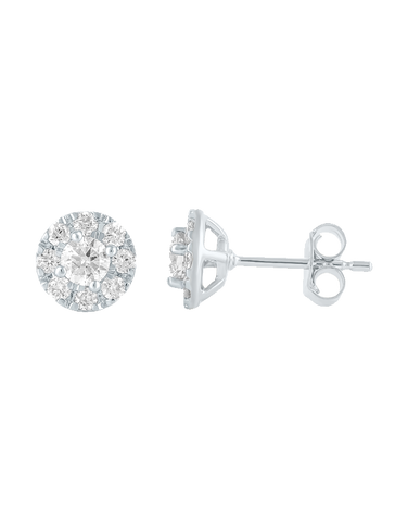 14ct White Gold Diamond Stud Earrings - 783908