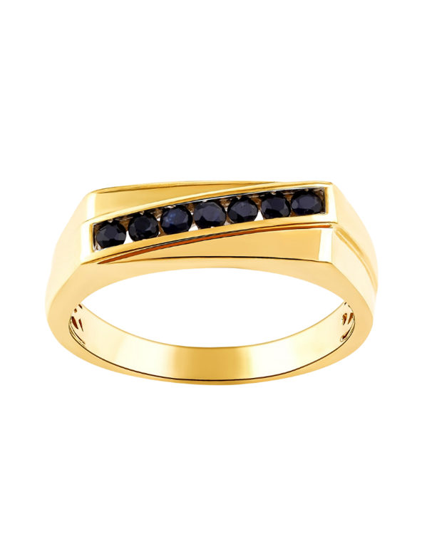 Men s Ring 10ct Natural Black Sapphire Ring 786104