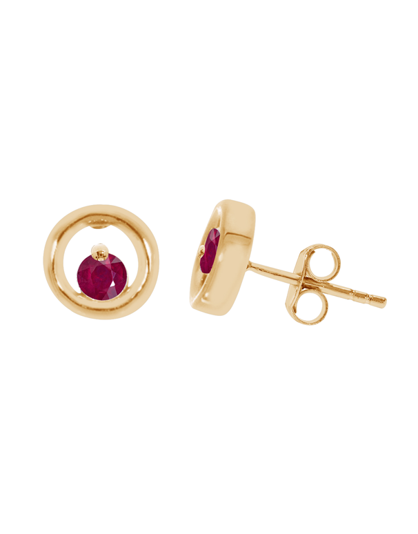 Natural ruby earrings on sale