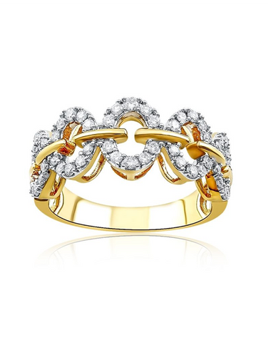 Diamond Ring - 14ct Yellow Gold Diamond Ring - 786874