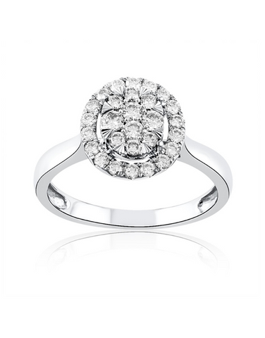 Diamond Ring - 14ct White Gold Diamond Ring - 786876