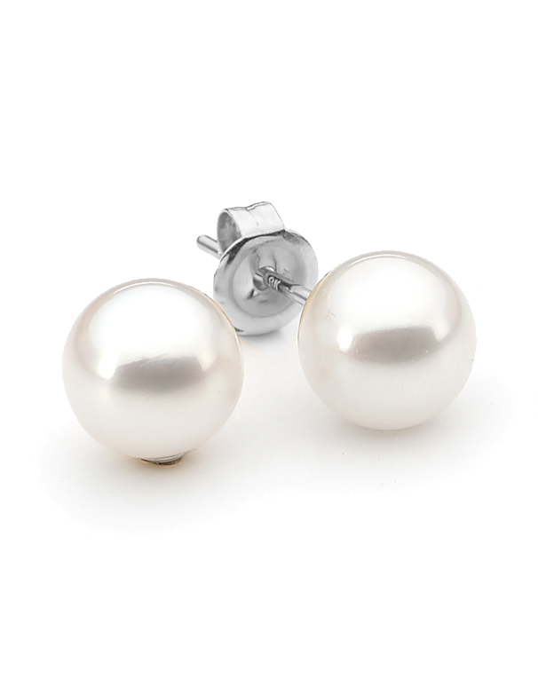 Pearl Earrings - 18ct White Gold Akoya Pearl Studs - 766959
