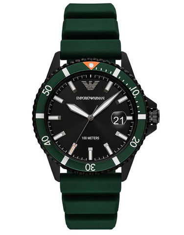 Emporio Armani - Diver Green Silicone Watch - AR11464 - 785162