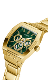 Guess - Gents Phoenix Green Dial Gold Tone Watch - GW0456G3 - 785678
