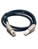 SEVENFRIDAY Bracelet - Jumper Essence Stainless Steel & Blue Leather Bracelet - JMP1/01 - 768916