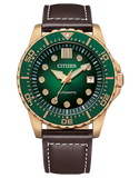 Citizen - Mechanical Dress Watch - Green Dial Gold Tone Steel 43mm  - NJ0173-18X  - 784988