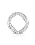 10ct White Gold Circle Diamond Pendant - 785901