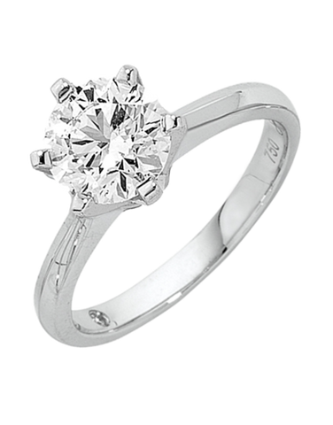 Diamond Ring - 18ct Up to 3.00ct Round Brilliant Solitaire Engagement Ring - 763530