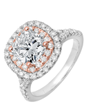 Diamond Ring - White and Rose Gold Diamond Ring - 756348 - Salera's